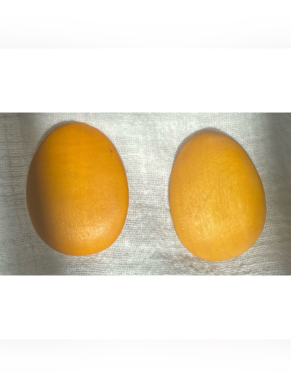 Large Vintage Wooden Yellow-Orange Earrings